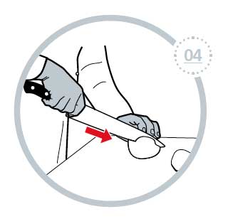 Long, Downward and Forward Cutting Motion