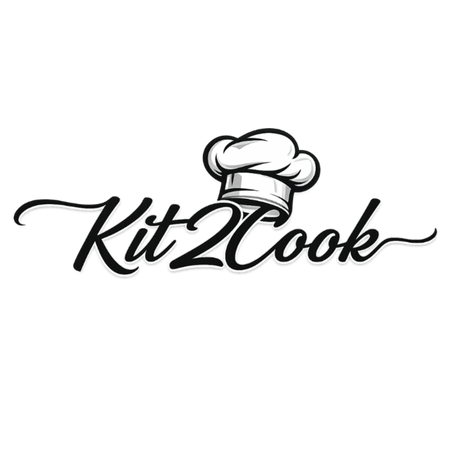 Logo of Kit2Cook with a chef's hat on a white background