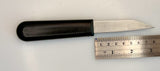 3-inch high carbon paring knife with textured black handle and stainless steel blade