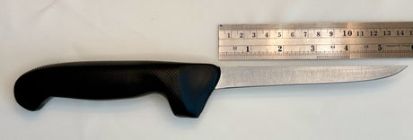 F.Dick Eurocut 6 in semi-flex boning knife with black textured handle and straight blade