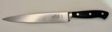 F.Dick Black Diamond slicer kitchen knife, black handle with three rivets and steel blade