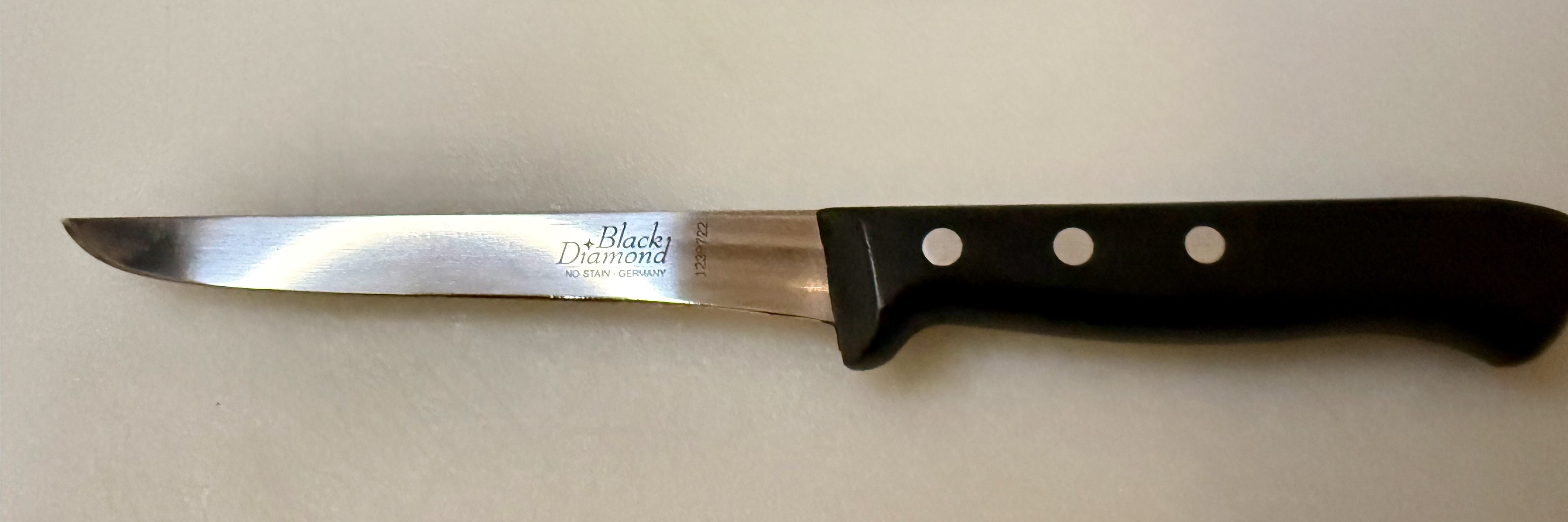 F.DICK Black Diamond - 5 knife kit with bag. Chef Knife, Boning Knife, Fork, Carving Knife & Paring Knife - High Carbon No Stain Knives