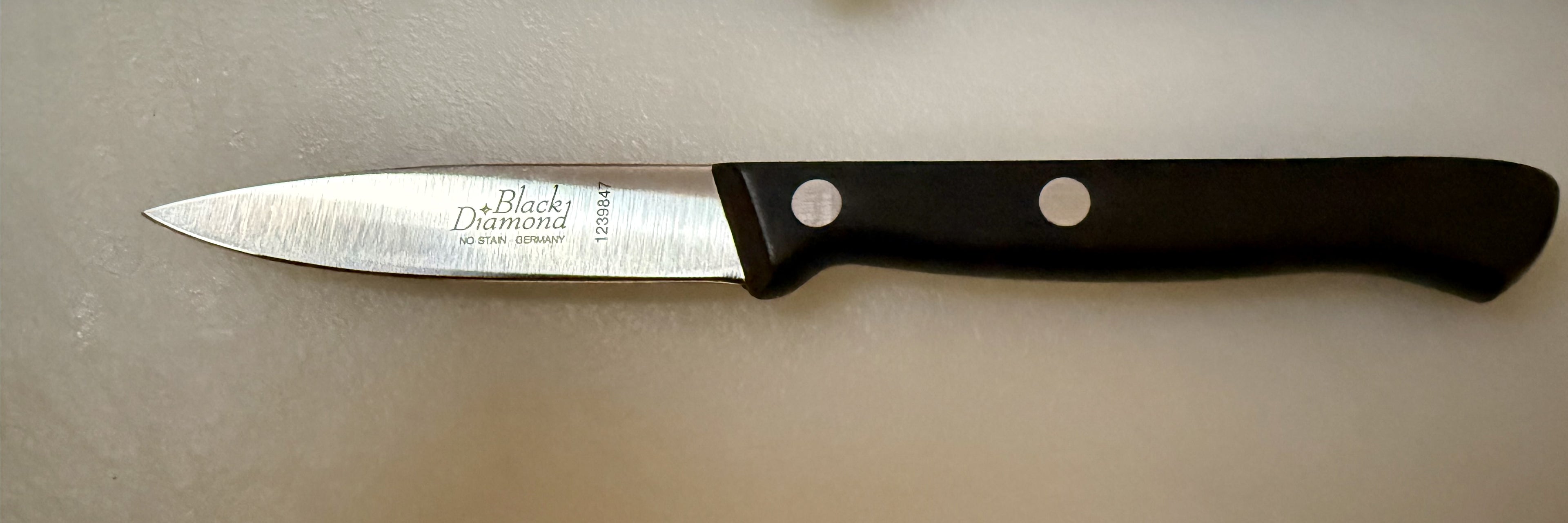 F.DICK Black Diamond - 5 knife kit with bag. Chef Knife, Boning Knife, Fork, Carving Knife & Paring Knife - High Carbon No Stain Knives