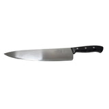 F.DICK Black Diamond chef’s knife with long stainless blade and black riveted handle