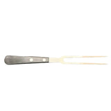 Kitchen fork with dark handle and two metal tines