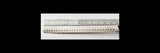 Carving knife blade with scalloped edge and shiny finish
