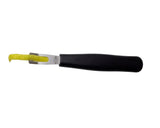 F. DICK 5.5-inch channel knife with black handle and yellow blade