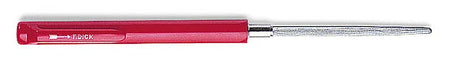 Pocket sharpening steel with red handle and 3-inch steel rod
