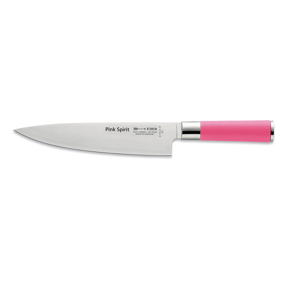 Pink Spirit chef knife with stainless blade and pink handle