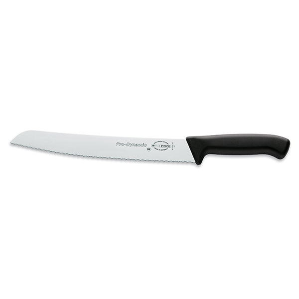 F.Dick ProDynamic serrated bread knife with black handle, 10-inch blade