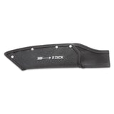 Black fabric knife sheath with snap strap and F.DICK logo