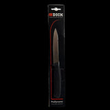 A Dick ProDynamic utility knife in its original black retail packaging, displayed on a white sheet of paper.