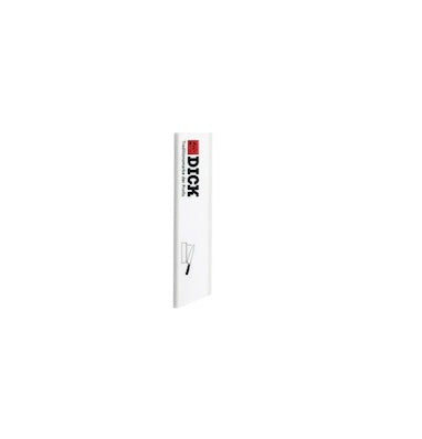 F.DICK 4 in blade guard edge guard, white narrow sleeve with vertical logo