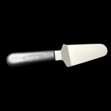 4-inch pie knife with stainless blade and black textured handle, NSF
