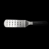 F.DICK Eurocut flipper spatula with perforated stainless blade and textured black handle