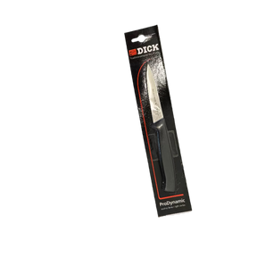 A packaged black multi-tool knife by DICK .