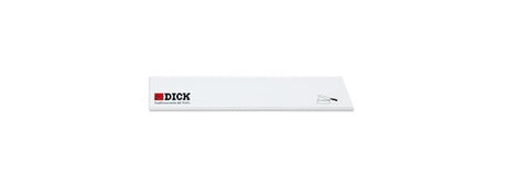 F.DICK 6 blade edge guard sleeve, white with DICK logo and blade outline