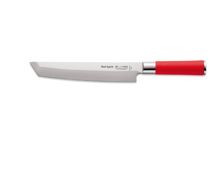 F.Dick Red Spirit Tanto Knife 8.5" - Beautiful Chef Knife