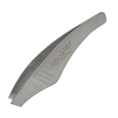 Metal CookUP fishbone tweezers with angled, slanted tips