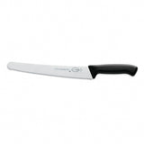 Pastry and utility knife with light steel blade and black ergonomic handle