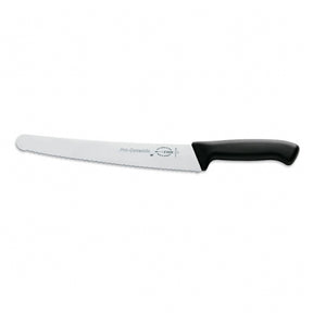 Pastry and utility knife with light steel blade and black ergonomic handle