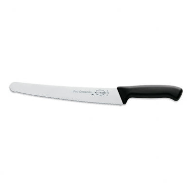 Pastry and utility knife with light steel blade and black ergonomic handle