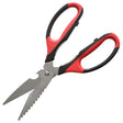 4-inch take-apart shears, stainless steel blades with red-and-black rubber grips