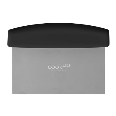 Dough pan block scraper, gray block with black top