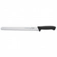 F.DICK 12" serrated slicer knife with black ergonomic handle and silver serrated blade