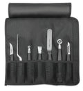 7 Piece Garnishing set or Garde Manager Set with Chefs roll bag