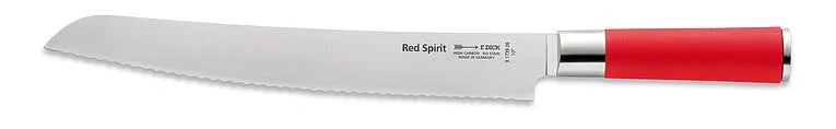 F.Dick Red Spirit Bread Knife Serrated Red 10"