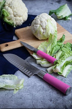 F.Dick Pink Spirit Santoku Knife Kullenschliff 7"