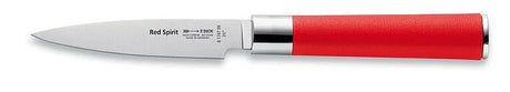 F.Dick Red Spirit 3.5-inch paring knife with red handle and stainless blade