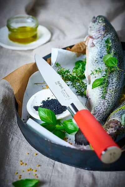 F.Dick Red Spirit Filleting Knife (Full Flex) Red 7" - Best fish filleting knife today