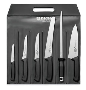 F.DICK ProDynamic 6-piece starter knife set with black handles and assorted blades