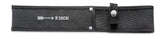 Black textured knife sheath with FIDICK logo, silver snaps, and belt loop