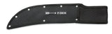 F.Dick knife sheath, black textured fabric with rivets and thumb guard panel
