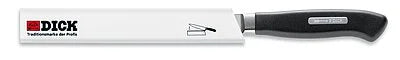 F.DICK 6 blade edge guard: white sleeve with DICK logo and dark knife handle
