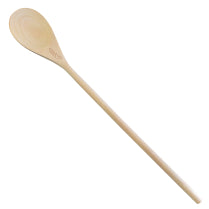 18 in wooden spoon with oval bowl, natural light wood color