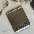 CookUP digital kitchen scale, stainless-look platform with LCD weight display